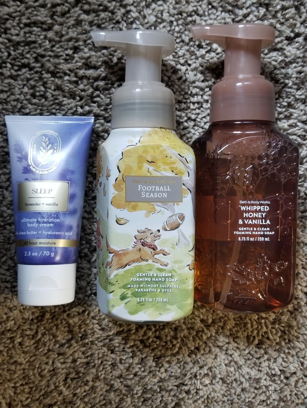 Bath & Body Works Lot 2 Foaming Hand Soaps Lotion Fall Vanilla Sleep NEW.